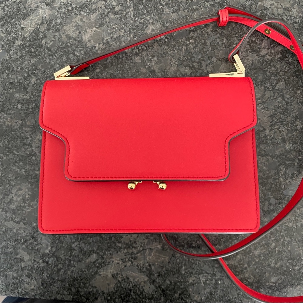 Red Leather Crossbody Handbag by Julia (from Judith & Charles)